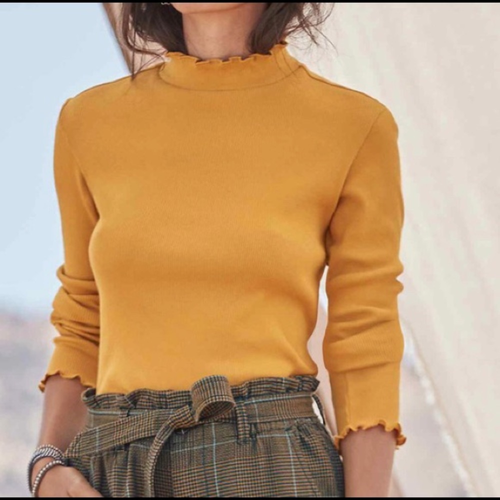 Pink Sundance Cotton Rib Mock Turtleneck